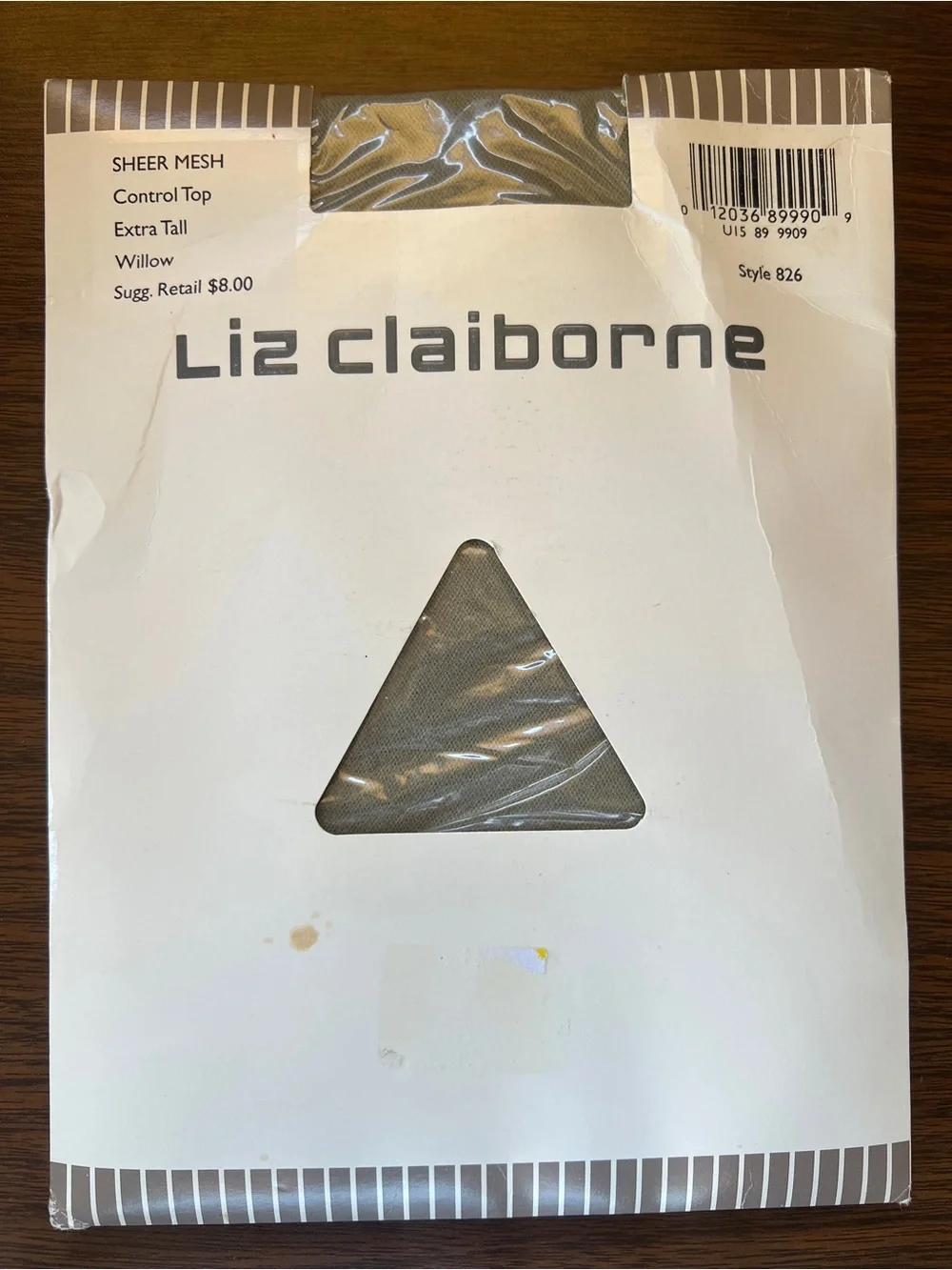 Vintage 90s Liz Claiborne Sheer Mesh Pantyhose - Extra Tall - Color: Willow